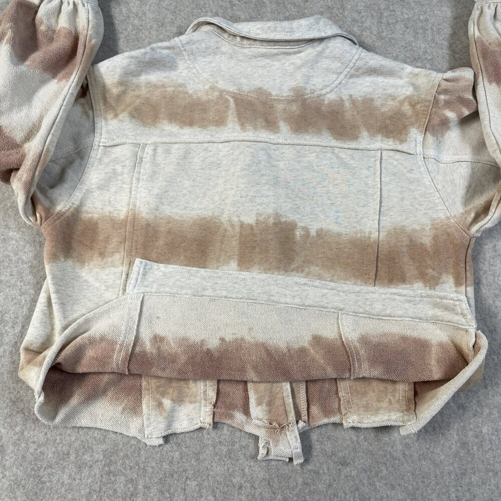 Women’s Anthropologie POL Tie Dye Jacket‎ Bohemian Raw Edges Size M Distressed - Picture 4 of 13